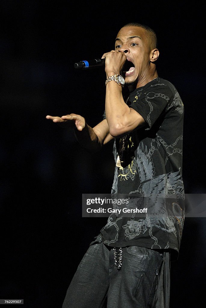 Ti Rapper 2007 Rap Artist T.I. performs at Screamfest 2007 in Madison Square Garden ...