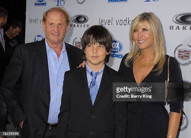Producer Mike Medavoy, son Nicholas Medavoy and wife Irena Medavoy arrive at the Los Angeles Premiere of "Resurrecting the Champ" at the Academy of...