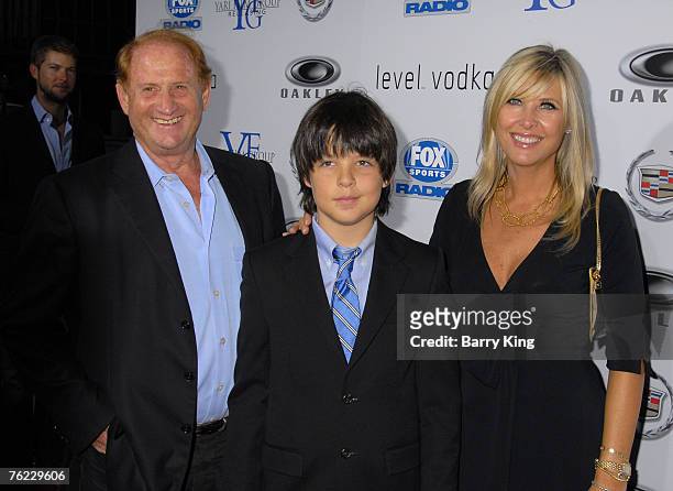 Producer Mike Medavoy, son Nicholas Medavoy and wife Irena Medavoy arrive at the Los Angeles Premiere of "Resurrecting the Champ" at the Academy of...