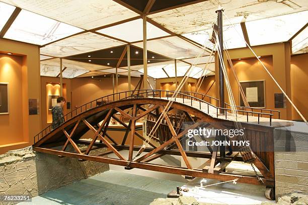 Revolving Bridge Renaissance Invention Leonardo Da Vinci Exhibition Photos and Premium High Res Pictures ...