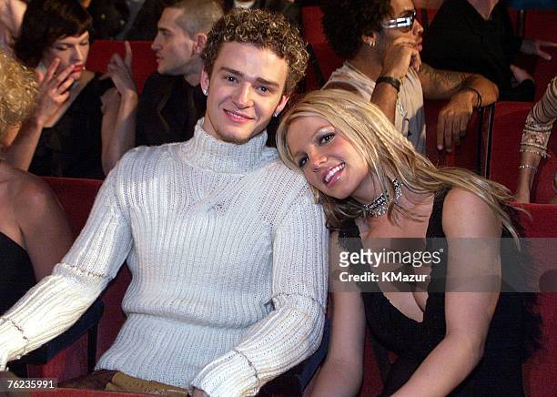 Britney Spears and Justin Timberlake at the 2000 MTV Video Music Awards