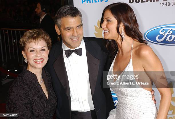 Nina Warren Clooney, George Clooney and Lisa Snowdon