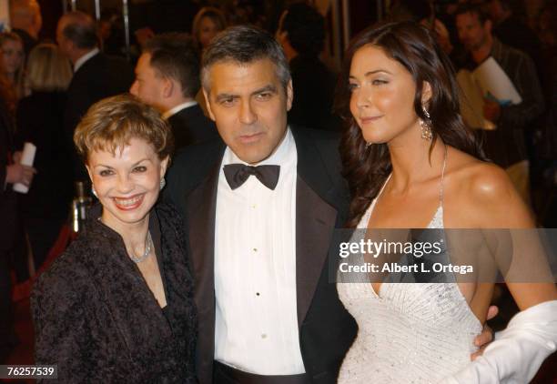 Nina Warren Clooney, George Clooney and Lisa Snowdon