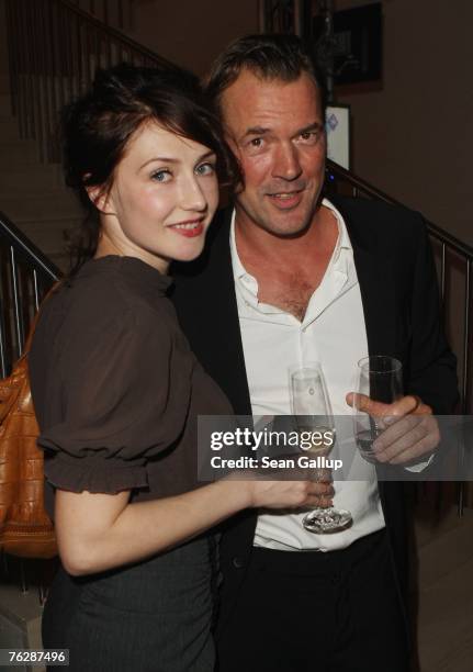 Actress Carice van Houten and actor Sebastian Koch attend the UFA 90th Birthday Gala at the Bertelsmann representation August 23, 2007 in Berlin,...