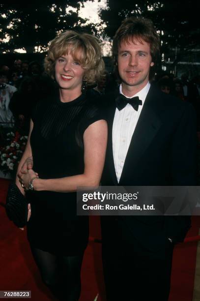 Actor Dana Carvey and wife Paula Swaggerman attending 64th Annual Academy Awards on March 30, 1992 at Dorothy Chandler Pavilion.