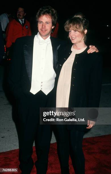 Actor Dana Carvey and wife Paula Swaggerman attending 5th Annual Comedy Awards on March 9, 1991 at Shrine Auditorium in Los Angeles, California.