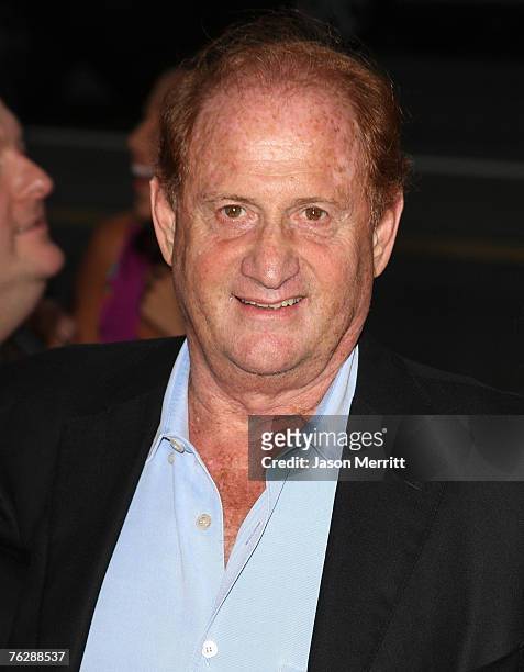 Producer Mike Medavoy arrives at the premiere of "Resurrecting The Champ" at the Samuel Golden Theater on August 22, 2007 in Beverly Hills,...