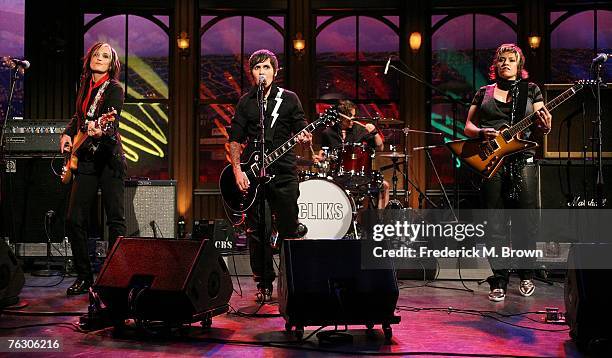 The Cliks perform during a segment of "The Late Late Show with Craig Ferguson" at CBS Television City on August 23, 2007 in Los Angeles, California.