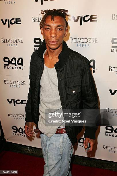 Hip-hop artist Tricky attends the Grand Opening of "Vice" on August 23, 2007 in Hollywood, California.