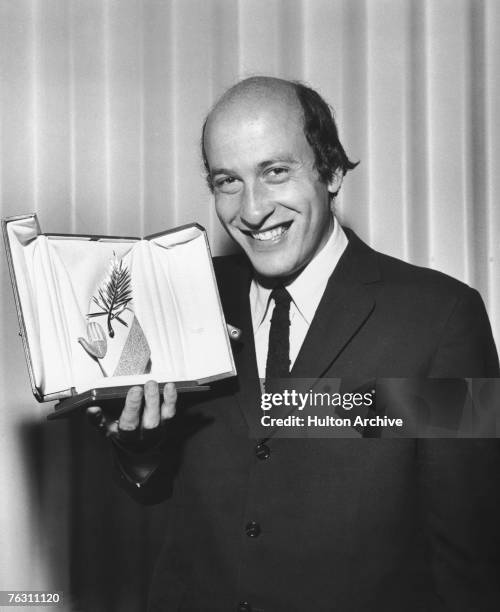 American film director Richard Lester with the Palme d'Or he won for his film 'The Knack ...And How To Get It' at the Cannes Film Festival, May 1965.