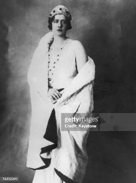 Queen Marie of Yugoslavia , consort of King Alexander I, circa 1922.