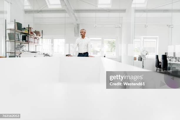 mature businessman at conference table in office - mesa de reunião imagens e fotografias de stock