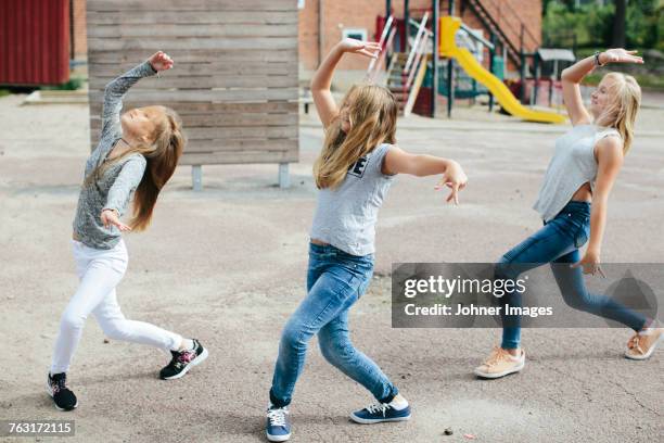 Girls dancing together