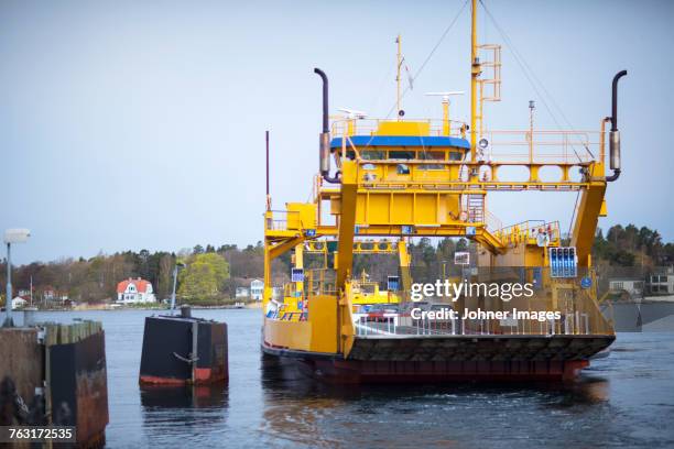 ferry on sea - car ferry stock pictures, royalty-free photos & images