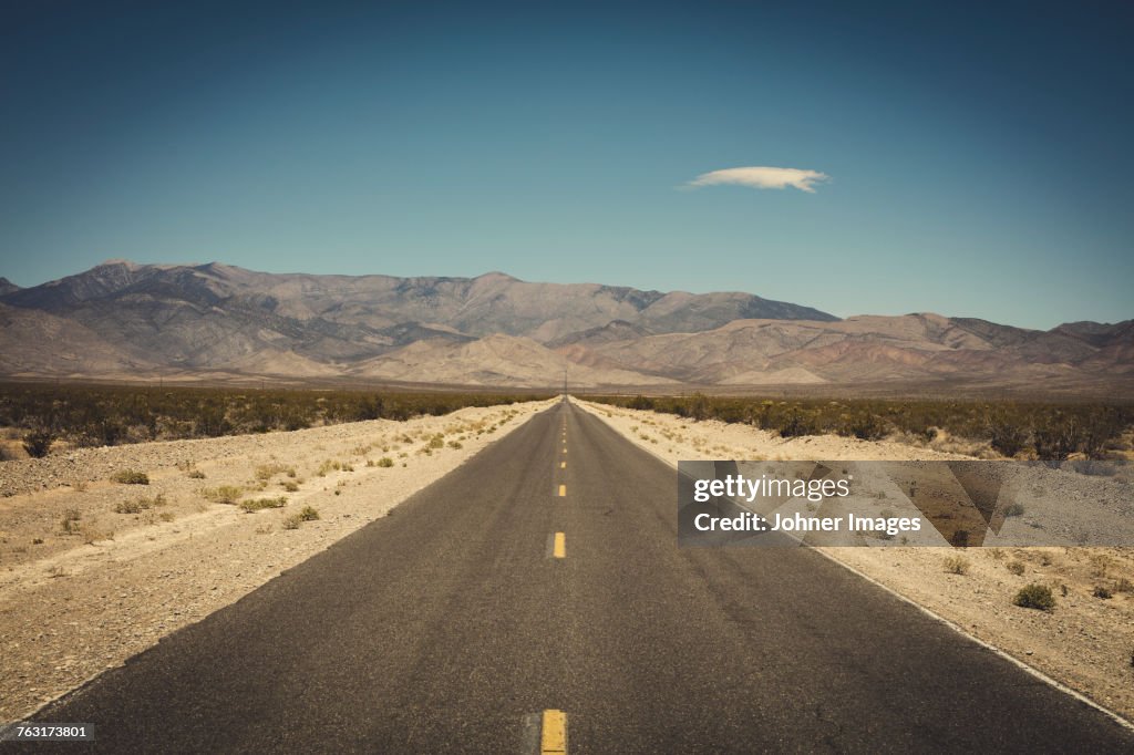 Empty road in desert