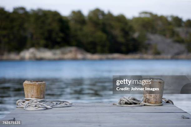 end of jetty - stockholm archipelago stock pictures, royalty-free photos & images