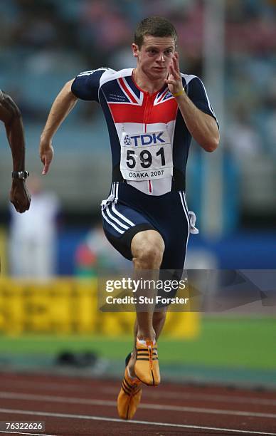 Craig Pickering of Great Britain wins his Men's 100m quarter final on day one of the 11th IAAF World Athletics Championships on August 25, 2007 at...
