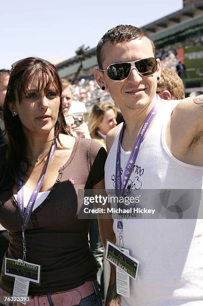 Chester Bennington of Linkin Park at the Indy 500