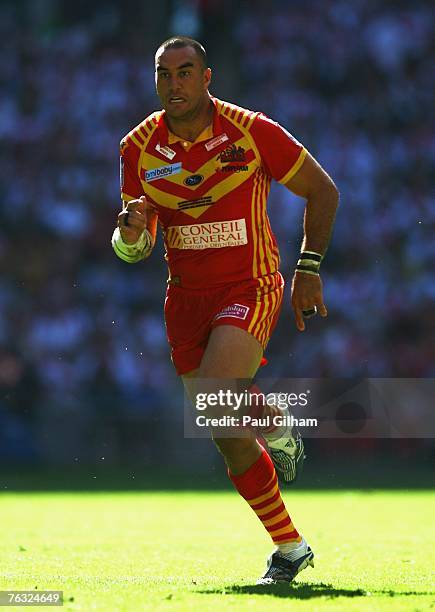 Alex Chan of Catalans in action during the Carnegie Challenge Cup Final between St.Helens and Catalans Dragons at Wembley stadium on August 25, 2007...