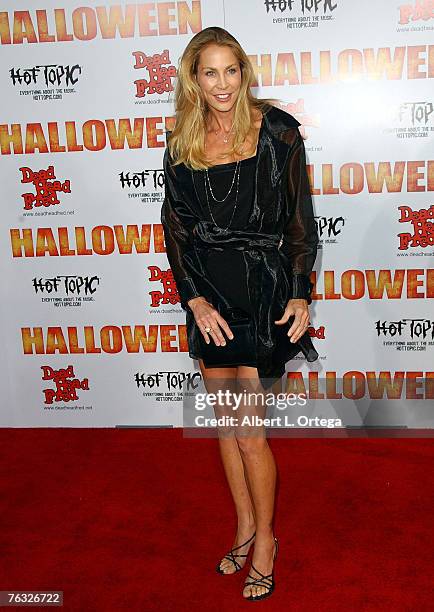 Actress Kathleen Kinmont attends the world premiere of Rob Zombie's "Halloween" at Grauman's Chinese Theater in Hollywood, California.