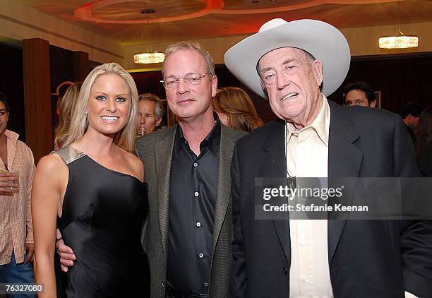 Actress Nicole Dahm, Bobby Baldwin and Doyle Brunson attends The Ivy Hotel Premiere on August 24, 2007 in San Diego