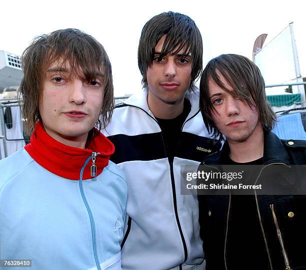 The Enemy backstage during The Carling Weekend: Leeds Festivals at Bramhall park on August 25, 2007 in Leeds, England.