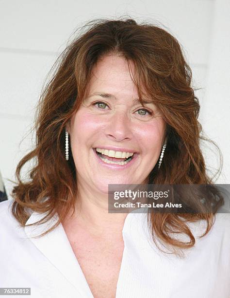 Actress Lorraine Bracco visits a Bracco Wine Tasting at the Andrew Borrok Estate August 26, 2007 in Water Mill, New York.