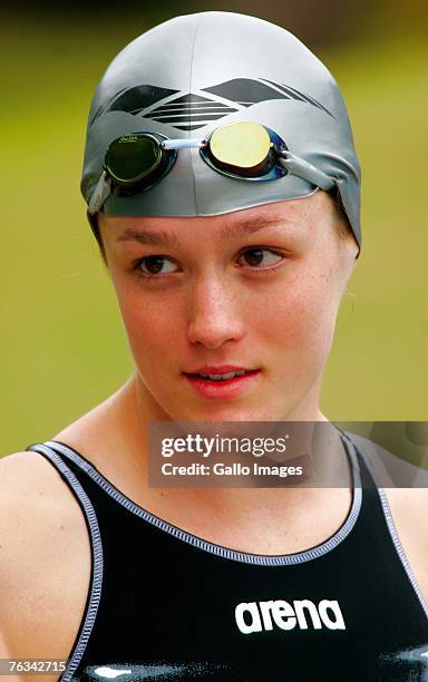 Swimmer Elzanne Werth, seen during a training session with Charlene Wittstock on December 2, 2006 in Richards Bay, South Africa.