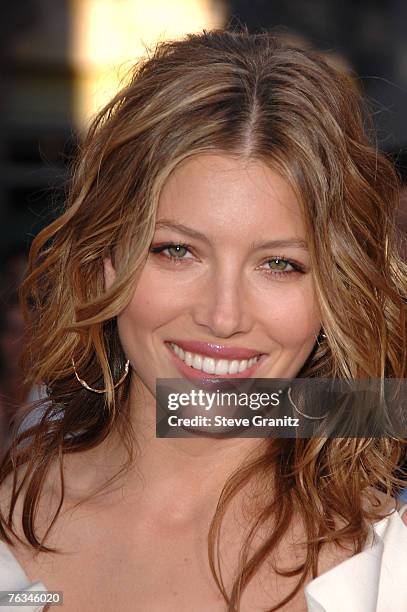 Actress Jessica Biel arrives at the "I Now Pronounce You Chuck and Larry" premiere at the Gibson Amphitheatre and CityWalk Cinemas on July 12, 2007...