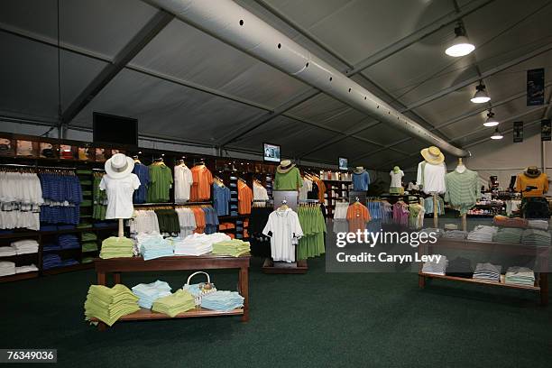 Merchandise tent during practice for THE PLAYERS Championship held on THE PLAYERS Stadium Course at TPC Sawgrass in Ponte Vedra Beach, Florida, on...