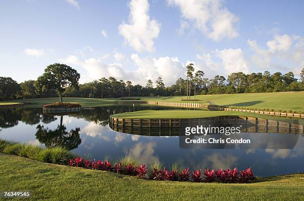 The 17th hole of THE PLAYERS Stadium Course at the TPC Sawgrass in Ponte Vedra Beach, FL Photo by: Chris Condon/PGA TOUR