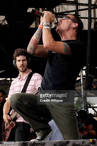 Brad Delson and Chester Bennington of Linkin Park