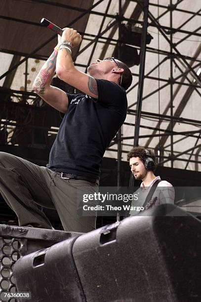 Chester Bennington and Brad Delson of Linkin Park