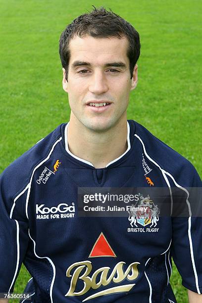 Haydn Thomas of Bristol poses for a photo during the Bristol Rugby Photocall at Clifton Rugby Club on August 28, 2007 in Bristol, England.