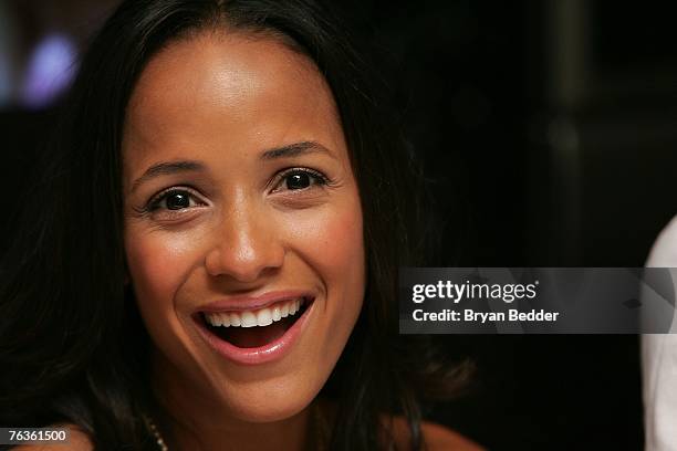 Actress Dania Ramirez attends the NBC Universal celabration for the DVD realease of "Heroes: Season 1" at the NBC Experience store on August 28, 2007...