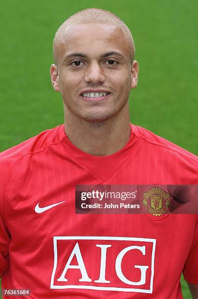 Wes Brown of Manchester United poses during the club's official annual photocall at Old Trafford on August 28 2007 in Manchester, England.