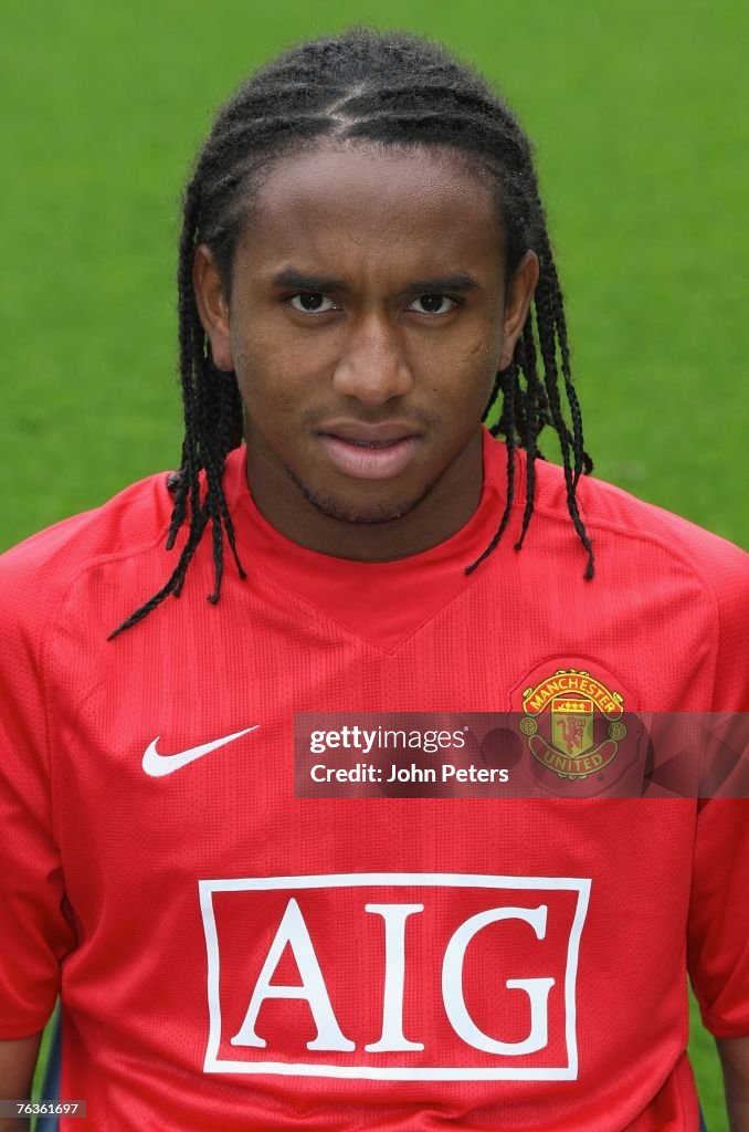 Anderson of Manchester United poses during the club's official annual
