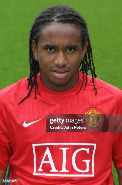Anderson of Manchester United poses during the club's official annual photocall at Old Trafford on August 28 2007 in Manchester, England.