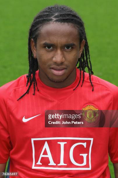Anderson of Manchester United poses during the club's official annual photocall at Old Trafford on August 28 2007 in Manchester, England.