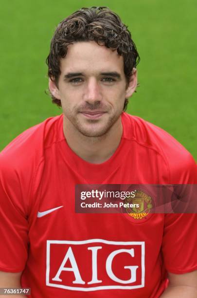 Owen Hargreaves of Manchester United poses during the club's official annual photocall at Old Trafford on August 28 2007 in Manchester, England.