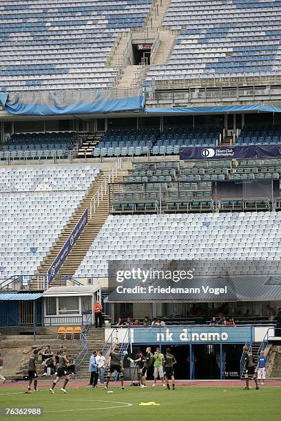 General view during the training of Werder Bremen at the Maksimir Stadium on August 28, 2007 in Zagreb, Croatia. Werder Bremen will play against...