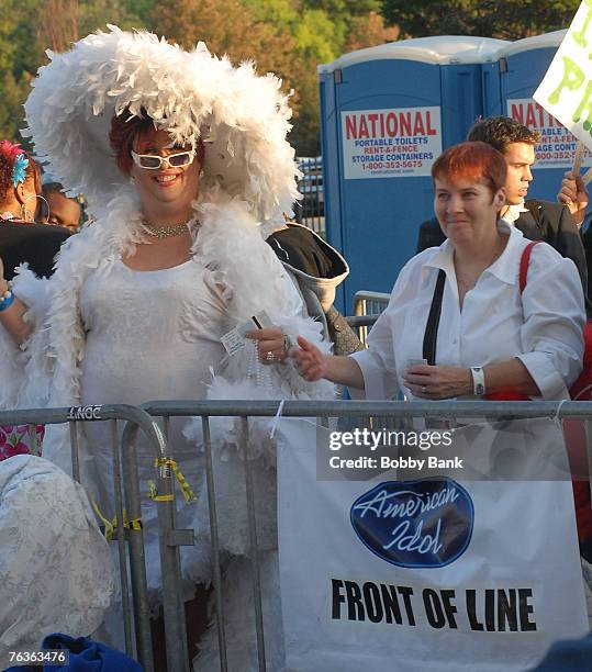 American Idol" hopeful "Salada Tea" at the "American Idol" Season 7 Philadelphia auditions August 27, 2007 at the Wachovia Center in Philadelphia,...