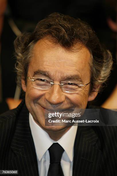 Michel Denisot attends the French TV channel "Canal +" press conference to announce the schedule for 2007/08 August 28, 2007 at the Theatre du...