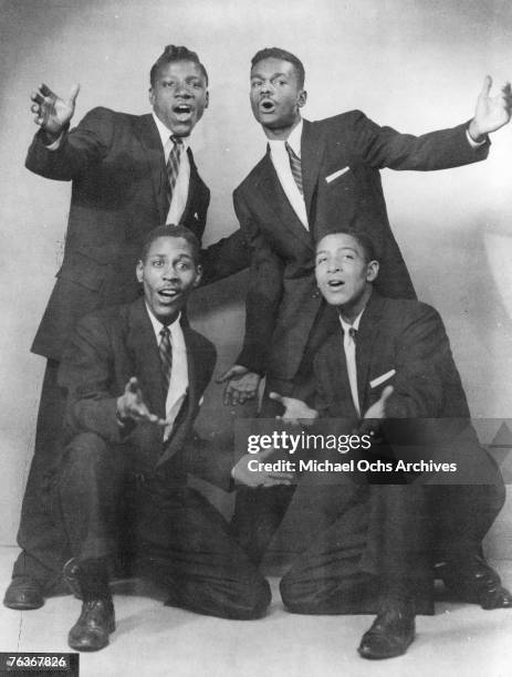 Doo wop quartet "The Wrens" pose for a portrait in 1950 in New York City, New York.