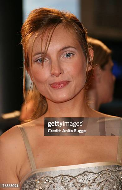 Model Nadja Uhl attends the First Steps Award at the Theater am Potsdamer Platz August 28, 2007 in Berlin, Germany.