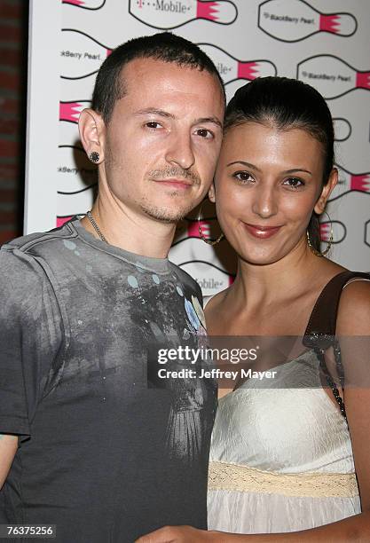 Chester Bennington of Linkin Park and wife Talinda Bennington