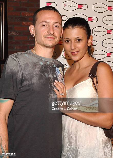 Chester Bennington of Linkin Park and wife Talinda Bennington