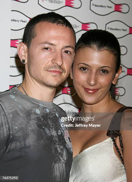 Chester Bennington of Linkin Park and wife Talinda Bennington