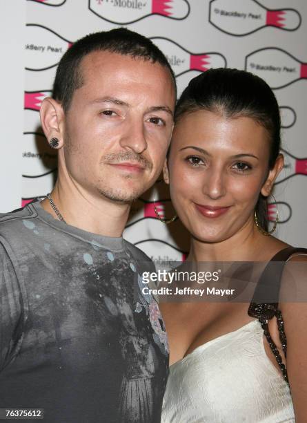 Chester Bennington of Linkin Park and wife Talinda Bennington