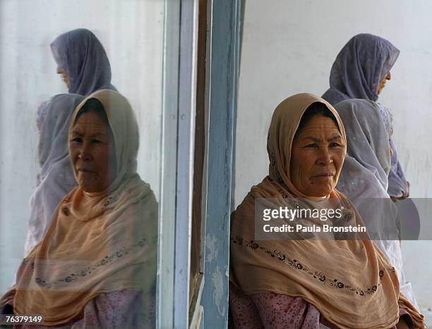 Former drug addicts pray during their month long detox program at the Sanga Amaj Drug Treatment Center August 28, 2007 in Kabul, Afghanistan. The...